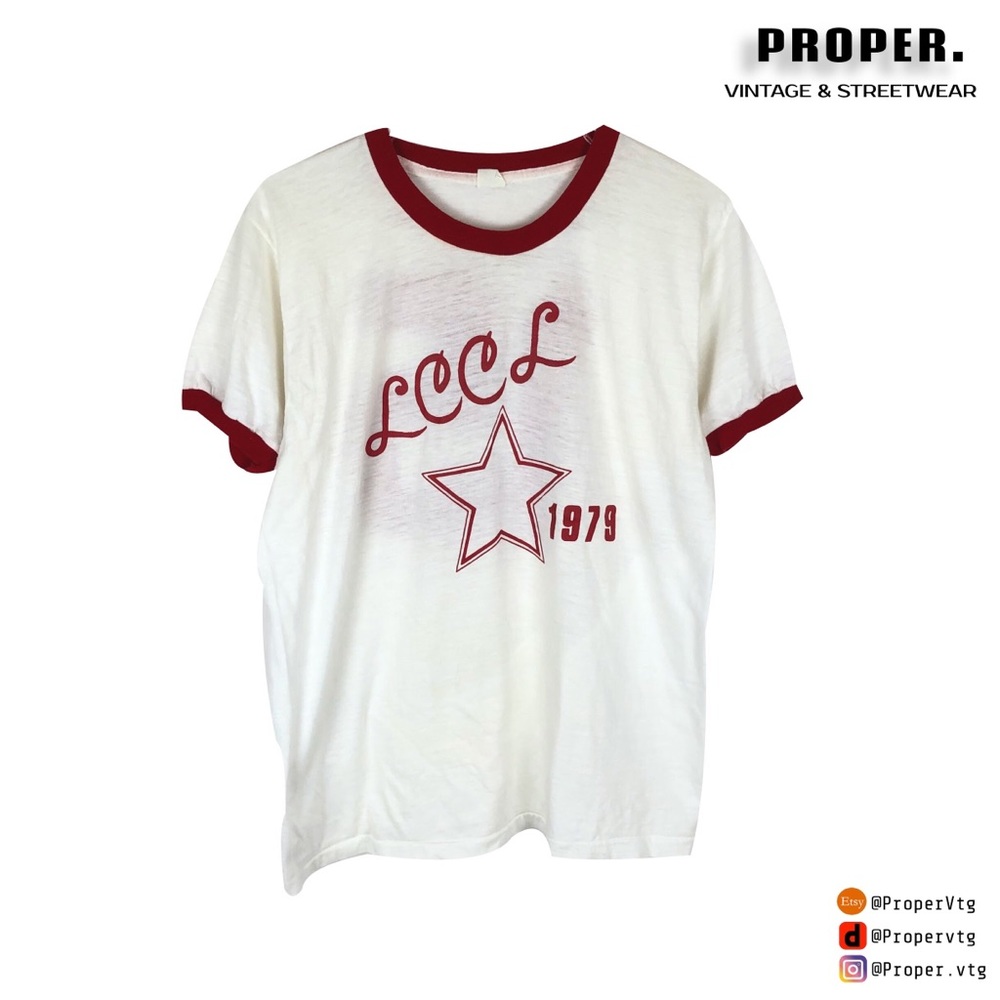 Vintage 70s Ringer t shirt - Picture 1 of 8